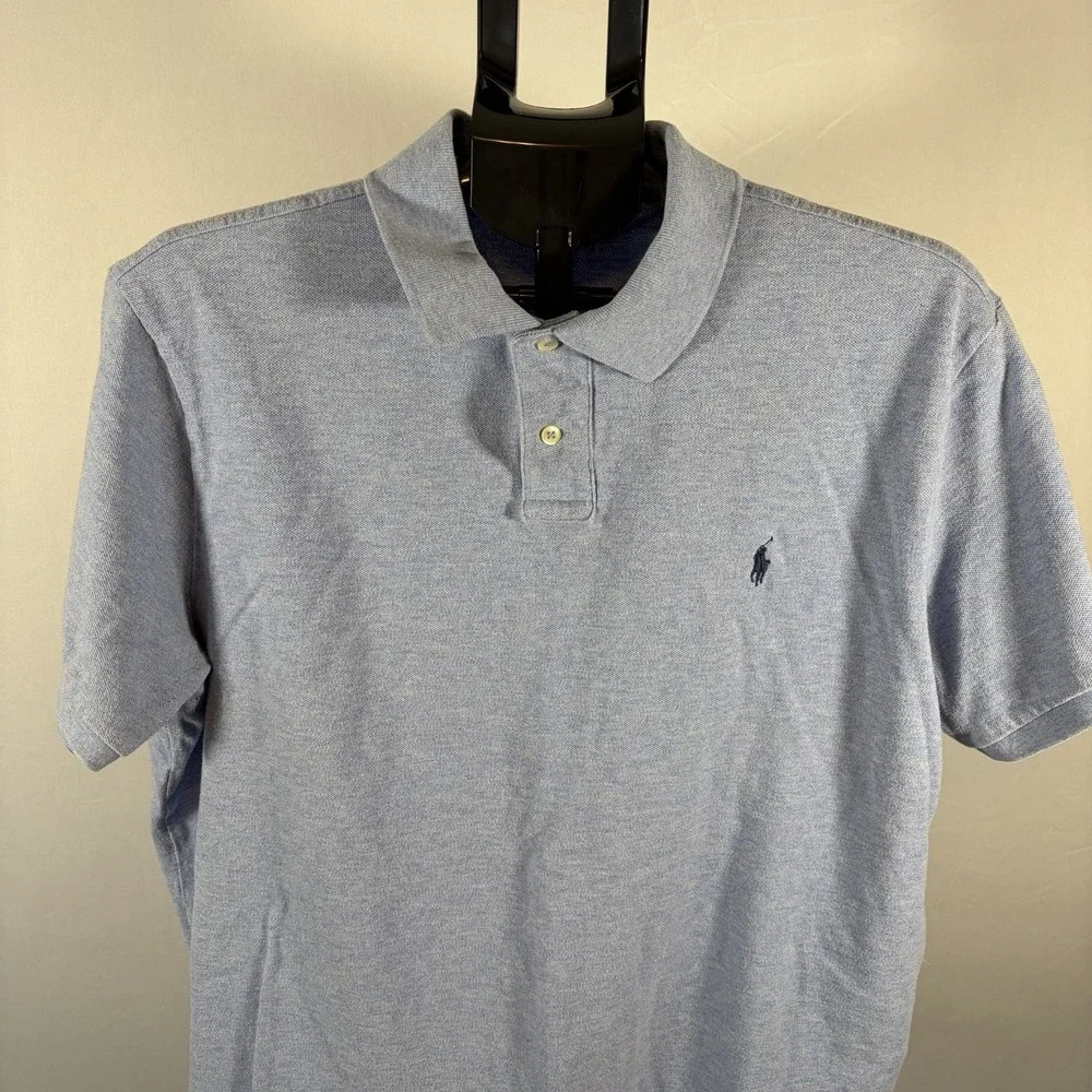 Polo Ralph Lauren XXL Mens Blue Short Sleeve Preppy Shirt Logo Quiet Luxury Plus